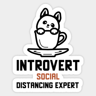 Introvert Social Distancing Expert Sticker